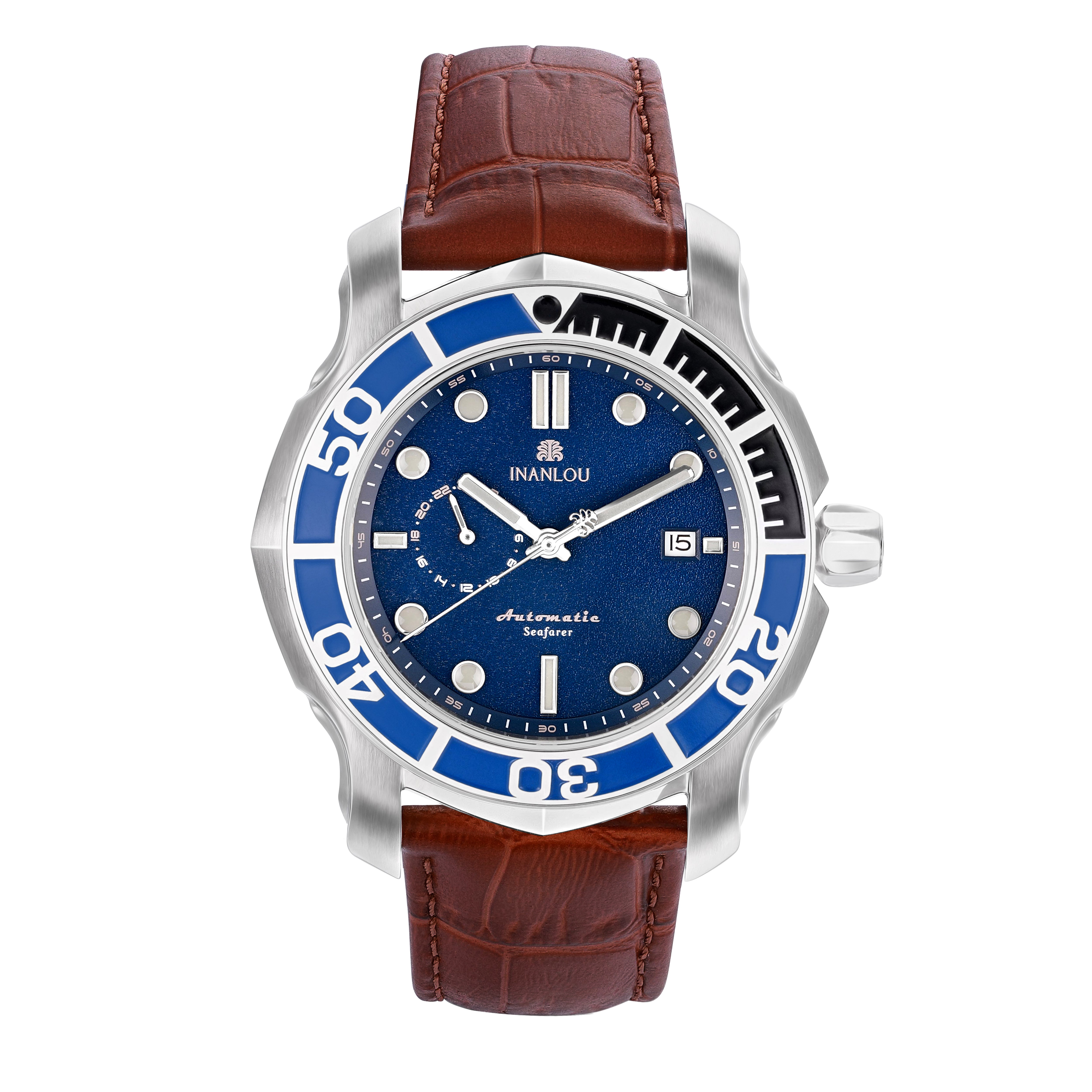ANATOMICA　SEAFARER SEAFARER WATCH - BLUE DIAL / BROWN LEATHER STRAP – INANLOU WATCHES