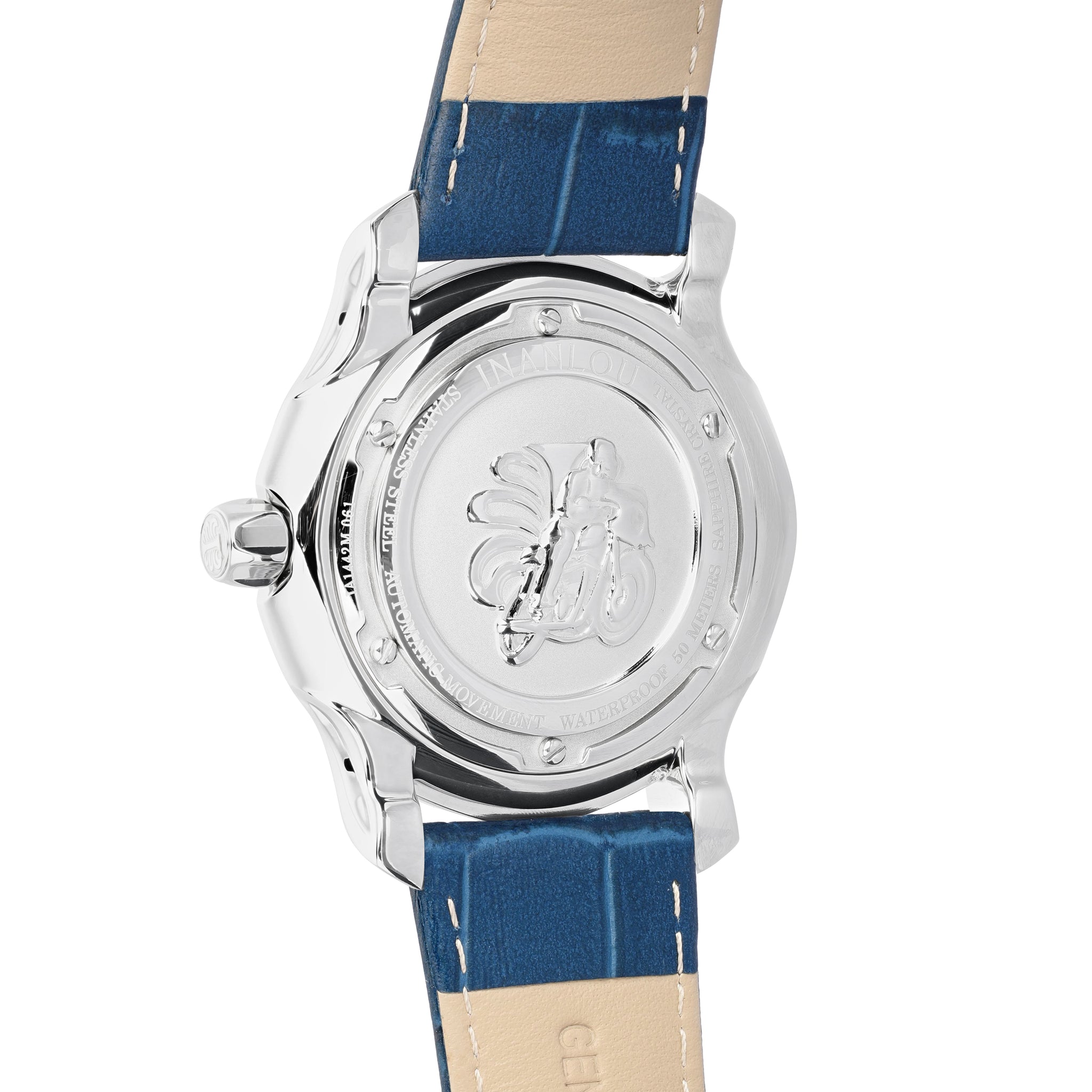 AI144 SPORT - BLACK DIAL / DARK BLUE LEATHER STRAP