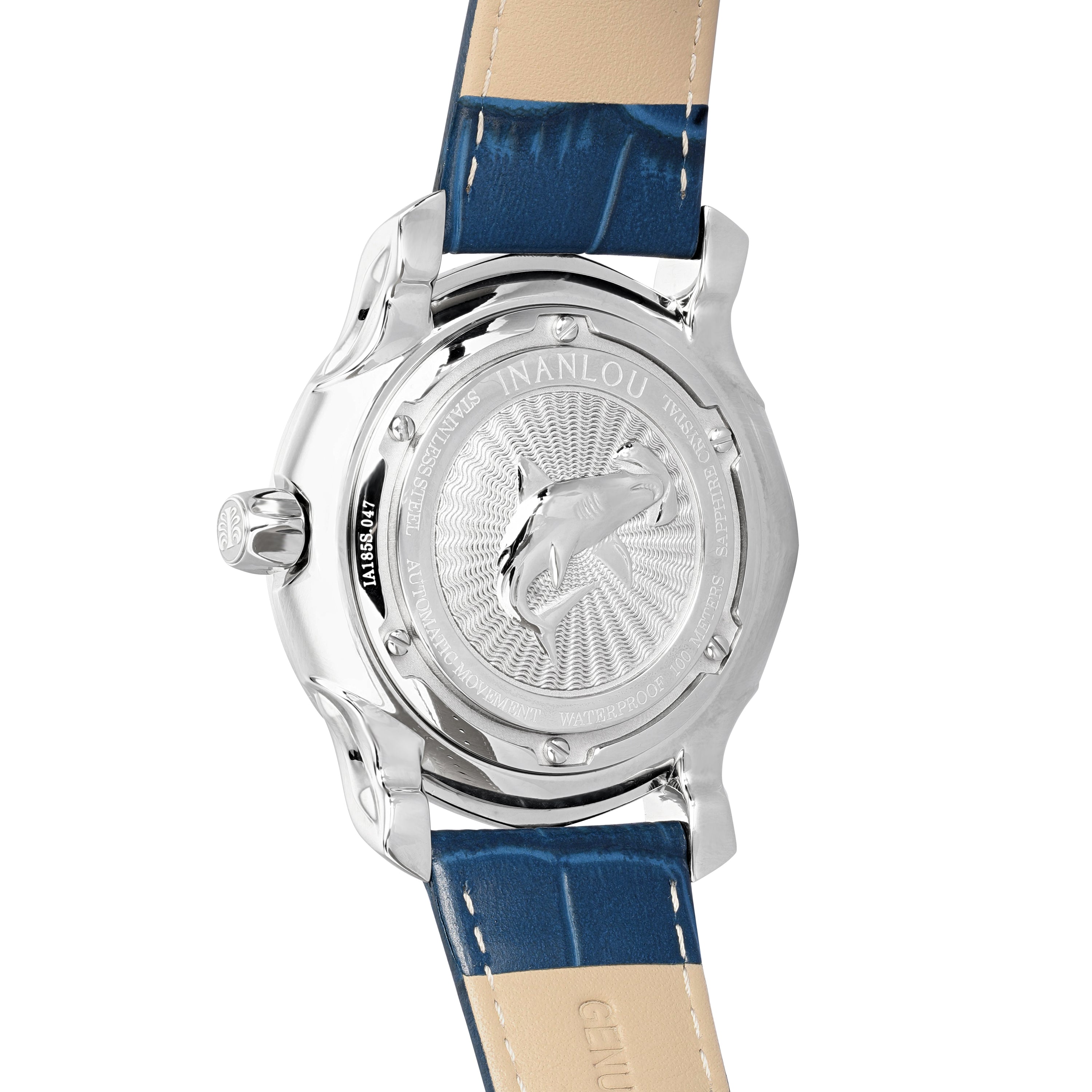 SEAFARER WATCH - BLUE DIAL / DARK BLUE LEATHER STRAP – INANLOU WATCHES