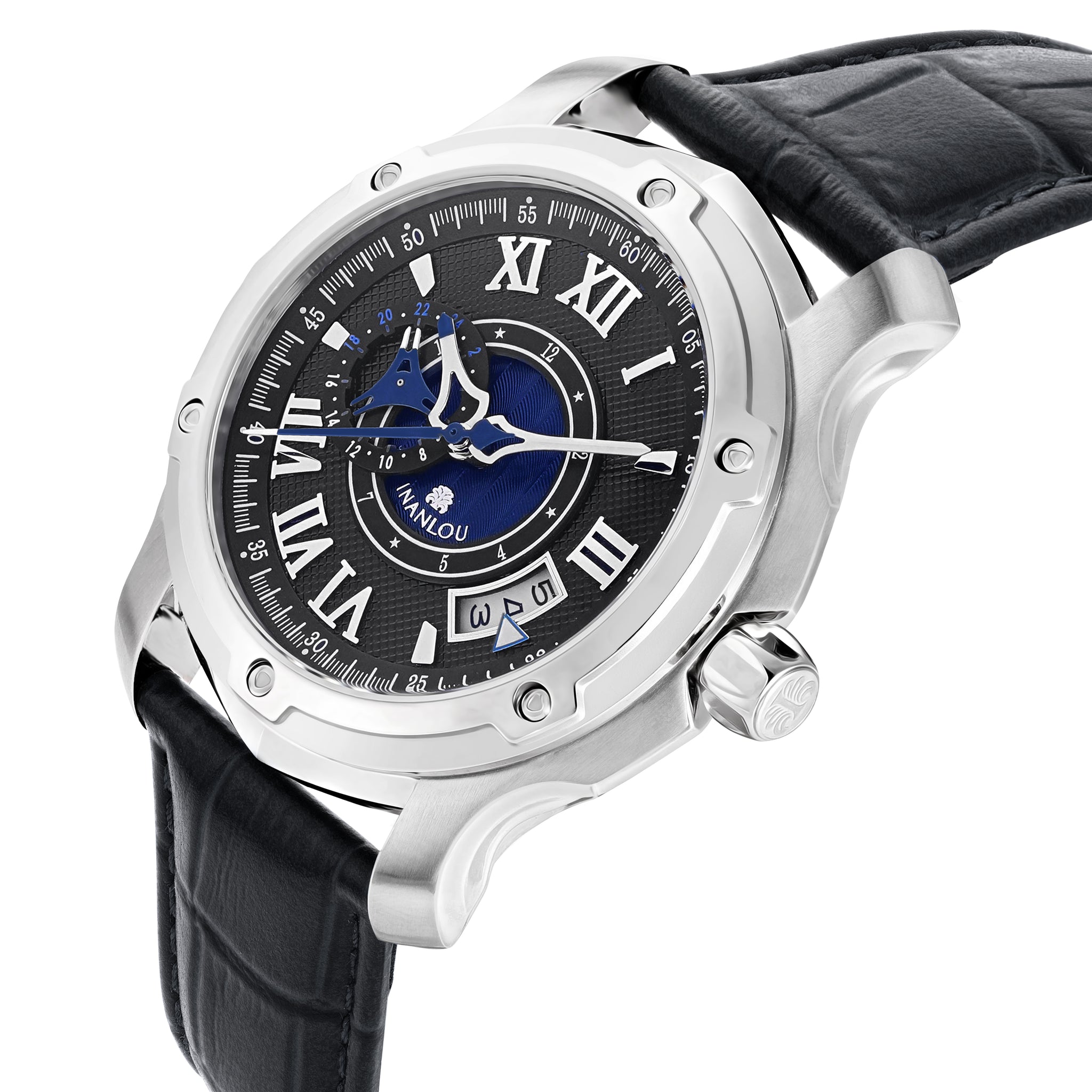 AI144 SPORT - BLACK DIAL / BLACK LEATHER STRAP
