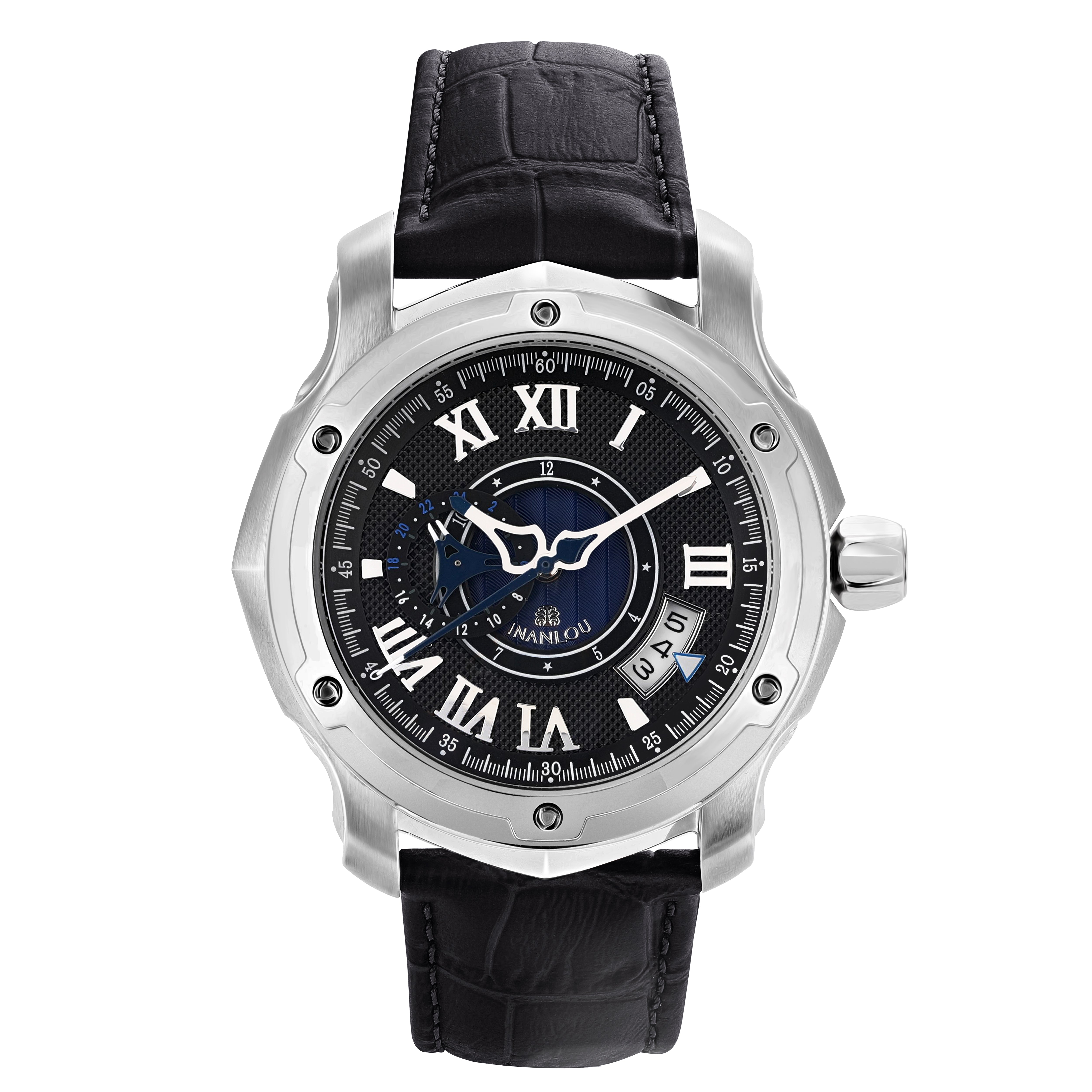 AI144 SPORT - BLACK DIAL / BLACK LEATHER STRAP