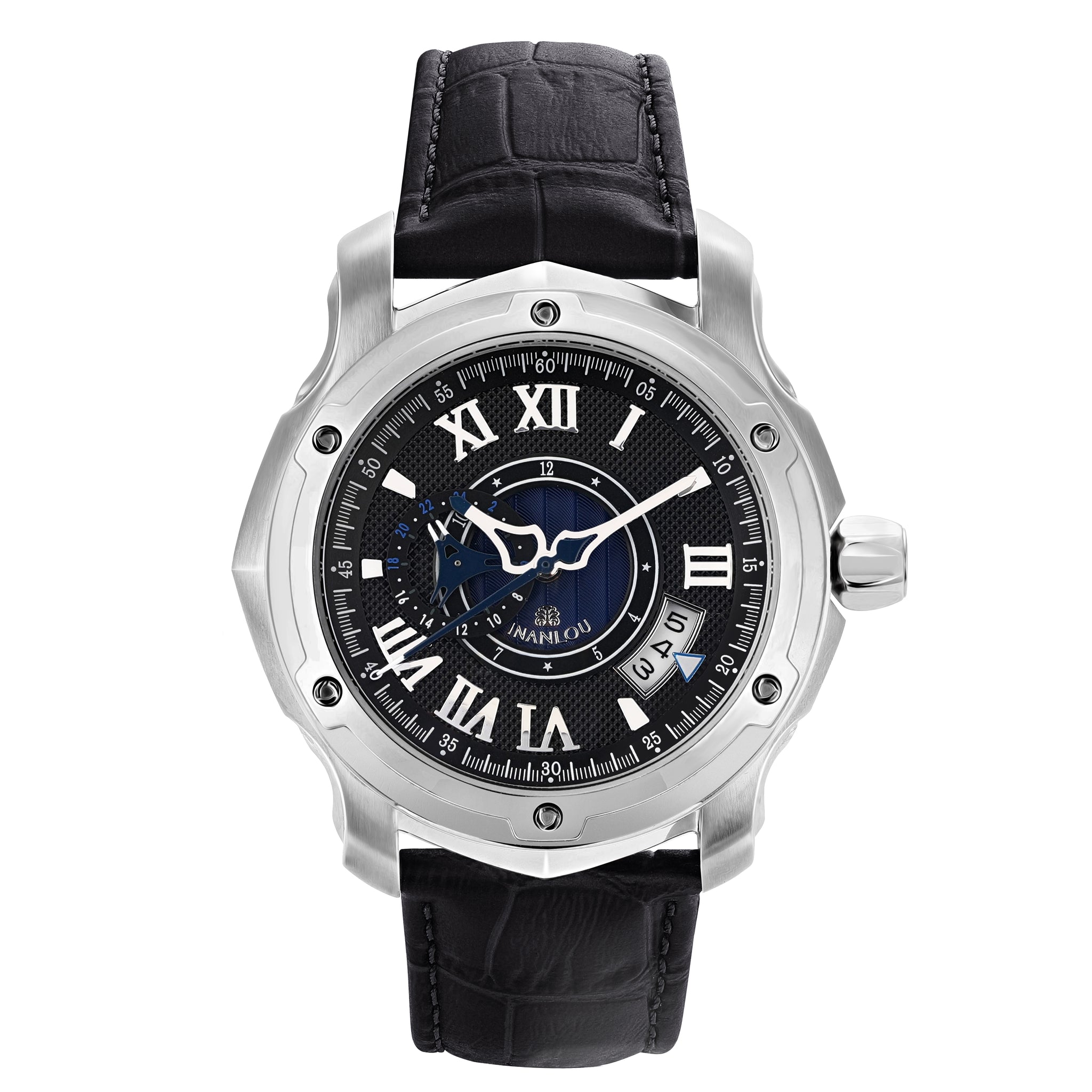 AI144 SPORT - BLACK DIAL / BLACK LEATHER STRAP